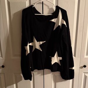 Black Sweater with White Stars